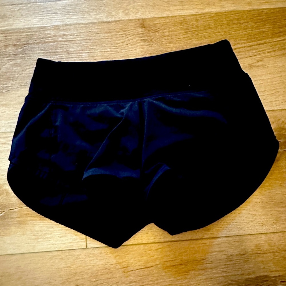 Lululemon 2.5” LR Speed Up Black Shorts 0